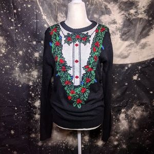 Ugly Christmas Tuxedo Sweater Formal Holly Jolly